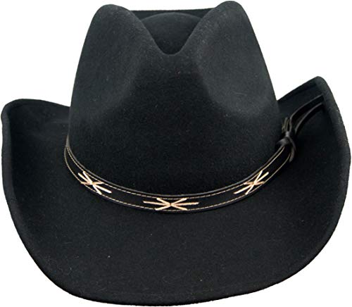 Running Bear Knautschhut aus Wollfilz formbar in schwarz - Cowboyhut Westernhut Gr. 56 cm - Knautschhut Westernhut schwarz Wild West Line Dance Kleidung Running Bear Knautschhut aus Wollfilz formbar in schwarz - Cowboyhut Westernhut Gr. 56 cm - Knautschhut Westernhut schwarz Wild West Line Dance Kleidung von Running Bear