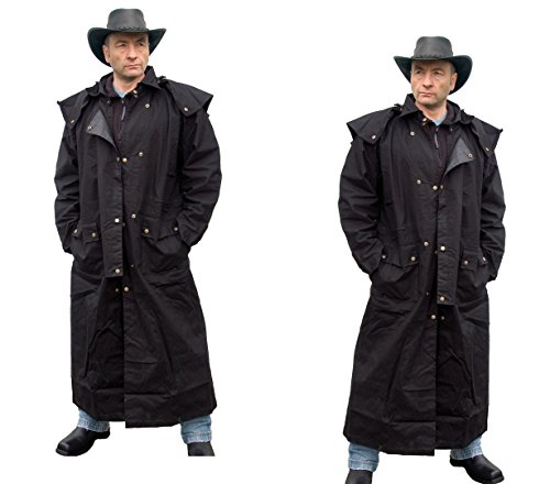 Staubmantel Duster Regenmantel schwarz S - 5XL Reitmantel (XL) von Running Bear