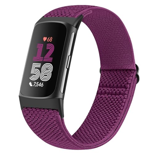 Runostrich Elastisches Nylon Armband Kompatibel Mit Fitbit Charge 6/5 für Damen Herren, Stretchy Sport Loop Soft Armband Zubehör Runostrich Elastisches Nylon Armband Kompatibel Mit Fitbit Charge 6/5 für Damen Herren, Stretchy Sport Loop Soft Armband Zubehör von Runostrich
