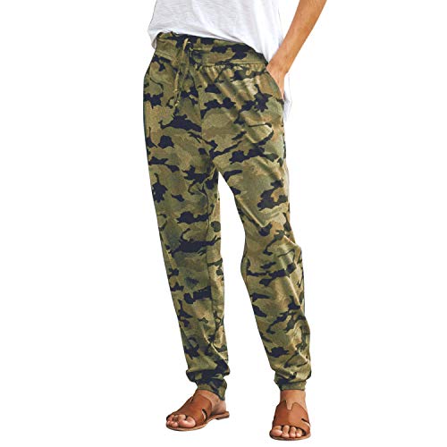 Runstarshow Damen Hose High Waist Camouflage Sporthose Jogginghose Militär Cargohose Hip Hop Streetwear Workout Jogger Pants von Runstarshow