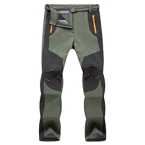 Runstarshow Funktionshose Damen Winter Winddicht Gefütterte Skihose Wasserdicht Wanderhose Softshellhose Outdoor Trekkinghose von Runstarshow