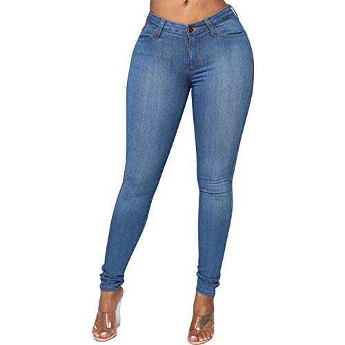 RunstarshowDamen Jeans Jeanshose Damen Skinny Stretch High-Waist Bleistift Jeanshosen mit Taschen von Runstarshow