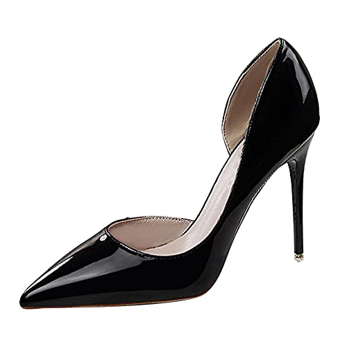 Runxingfu Damen Spitze Zehe Pumps - Damen 10.5cm High Heels Smart Büro Arbeit Gericht Schuhe Hochzeit Braut Stilett Mode von Runxingfu