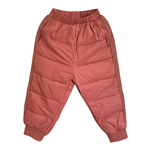 Runxingfu Daunenhose Kinder - Jungen Mädchen Puffer Daunenhosen Winter Schneehose Winddicht Leicht Elastisch Hose mit Tasche Outdoor Camping von Runxingfu