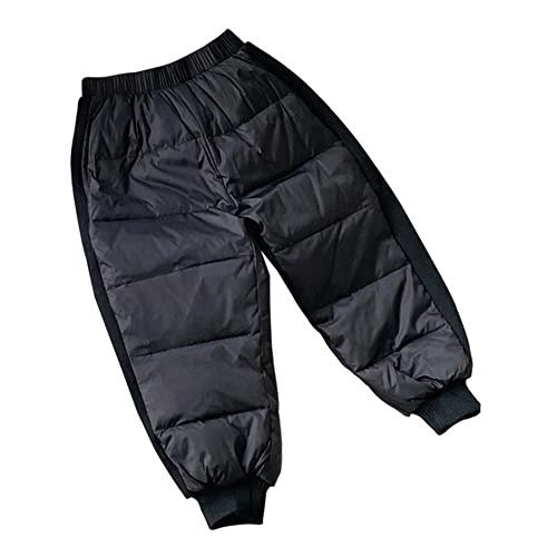 Runxingfu Daunenhose Kinder - Jungen Mädchen Puffer Daunenhosen Winter Schneehose Winddicht Leicht Elastisch Hose mit Tasche Outdoor Camping von Runxingfu