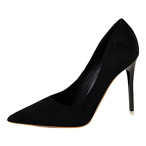 Runxingfu Frauen Spitze Zehe Pumps - Damen Slipper Stilettos Smart Büro Arbeit Gericht Schuhe Hochzeit Abend Kleid High Heels Schuh von Runxingfu