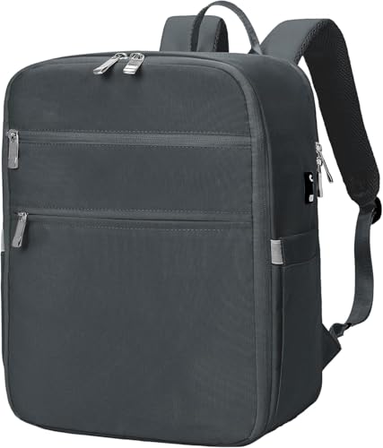 für Easyjet Handgepäck 45x36x20 Groß Reisetasche Handgepäck Flugzeug Diebstahlsichere Rucksack Wochenend Rucksack Handgepäck für Damen und Herren (Grau) von RuoSien