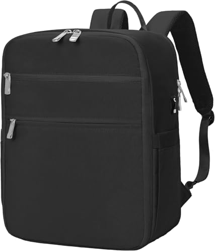 für Easyjet Handgepäck 45x36x20 Groß Reisetasche Handgepäck Flugzeug Diebstahlsichere Rucksack Wochenend Rucksack Handgepäck für Damen und Herren (Schwarz) von RuoSien