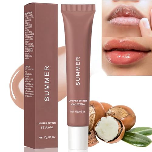 Sommer-Lippenbutterbalsam, Friday Conditioning Lip Mask and Lip Balm, Getönter Lippenbalsam, Lippenpflege, Feuchtigkeitscreme für weichen, sofortigen Glanz und Hydratation, Lippenpflege für trockene von Ruojiar