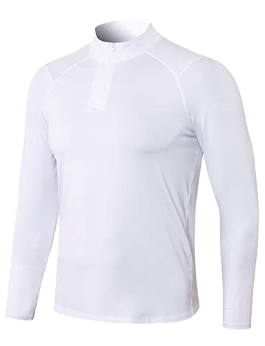 Ruowuhen Herren Funktionsshirts Langarm Atmungsaktiv Schnelltrocknend Sportshirt Laufshirt Fitnessshirt Trainingsshirt für Männer Weiß M Ruowuhen Herren Funktionsshirts Langarm Atmungsaktiv Schnelltrocknend Sportshirt Laufshirt Fitnessshirt Trainingsshirt für Männer Weiß M von Ruowuhen