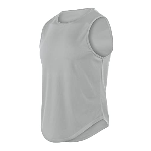 Ruowuhen Unterhemd Herren Ärmelloses Atmungsaktiv Tank Top Laufshirt, Sport Unterhemd Funktionsshirt für Männer Hellgrau XL von Ruowuhen