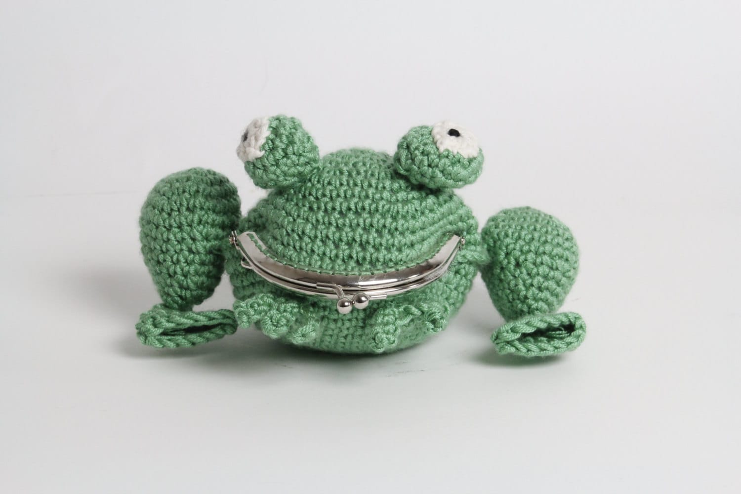 Frosch Geldbörse Handgefertigter Baumwolldruckknopfverschluss Frosch Geldbörse Handgefertigter Baumwolldruckknopfverschluss von RupertsHouse