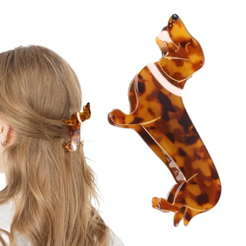 Dackel Haarklammer, 8,5cm Haarspangen für dickes Haar Rutschfestes Haar Jaw Clips Haarstyling-Zubehör für Frauen Mädchen von Rurunklee