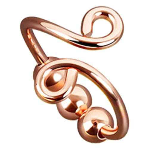 Rurunklee Perlenring | Dainty Fidget Ring Schmuck funkelnder Stimmungsring | Einfacher und bequemer Fidgetring, Schmuckzubehör, 1, 1 Stück von Rurunklee