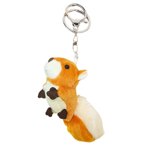 Schlüsselanhänger Eichhörnchen aus Plüsch, mehrfarbig, Se référer au descriptif von Rurunklee
