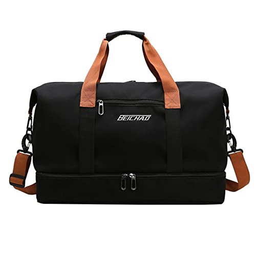 Sporttasche Reisetasche Damen und Herren, Weekender mit Schuhfach & Nassfach, Travel Bag Weekender für Reisen Gym Yoga, Handgepäck Tasche für Flugzeug von Rurunklee