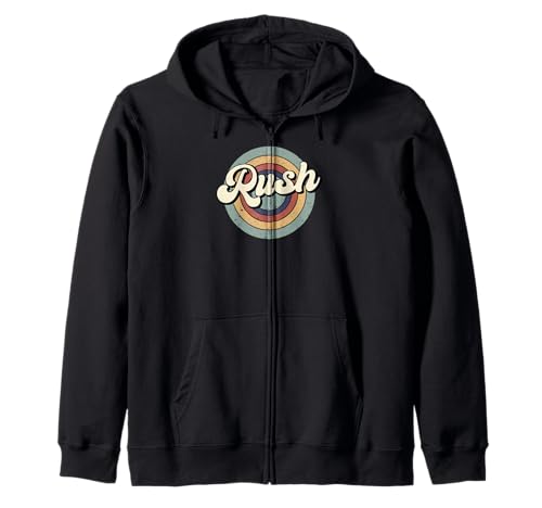 Retro Vintage Rush Nachname Herren Damen Junge Mädchen Kapuzenjacke von Rush Surname