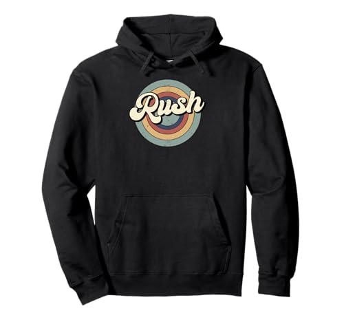 Retro Vintage Rush Nachname Herren Damen Junge Mädchen Pullover Hoodie von Rush Surname