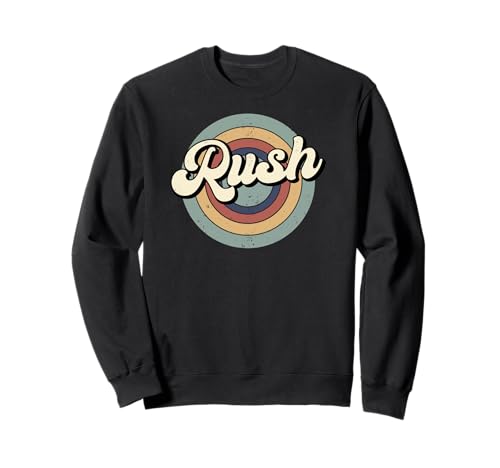 Retro Vintage Rush Nachname Herren Damen Junge Mädchen Sweatshirt von Rush Surname