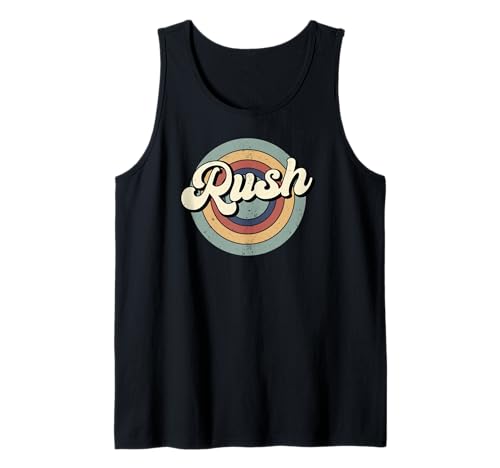 Retro Vintage Rush Nachname Herren Damen Junge Mädchen Tank Top von Rush Surname