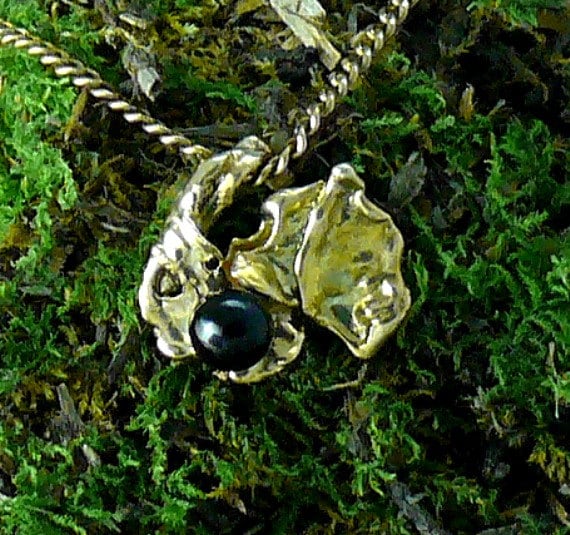 Einer Der Freundlichen Wasser Cast 14Kt Gold Mit Onyx 3 Mm Kugel von RushStudio