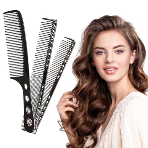 Ruspela Haar Schneide Kamm Fein- und Standardzahn Haarkamm 3 Stück Haarkämme Set Professionelle Salonkämme zum Haarschneiden und Haarstyling für Männer Frauen Haus Salon Haarstyling Pflege von Ruspela