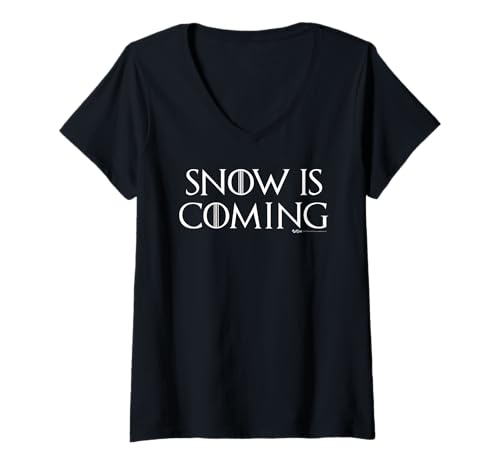 Damen Snow Is Coming Schneebälle Anti Weihnachten Design T-Shirt mit V-Ausschnitt von Russ LaChanse