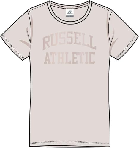 RUSSELL ATHLETIC A21032-PP-057 SS T-Shirts T-Shirt Damen Pastel Parchment Größe S von Russell Athletic