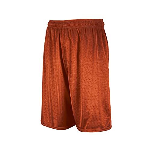 Russell Athletic Herren 23 cm Netz-Shorts Kurze Hose, Burnt orange, 4X-Large von Russell Athletic