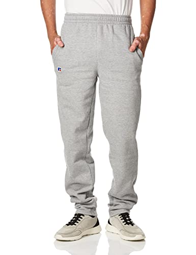 Russell Athletic Herren Baumwoll-sweathose mit Offenem Boden, Fleece Trainingshose, Oxford, S EU von Russell Athletic