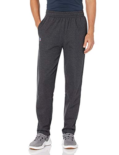 Russell Athletic Herren Cotton Classic Open Bottom Fleece Sweatpants Trainingshose, Charcoal Heather, L EU von Russell Athletic