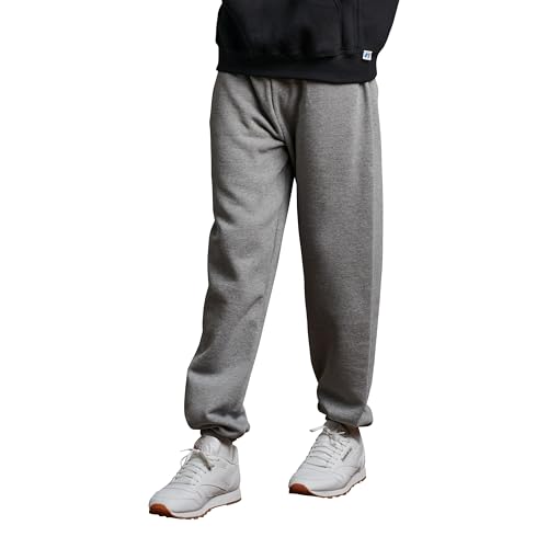 Russell Athletic Herren Dri Power Sweathose aus Fleece, Elastische Unterseite, Entspannte Passform, Feuchtigkeitstransport, Trainingshose, Oxford ohne Taschen, Mittel von Russell Athletic