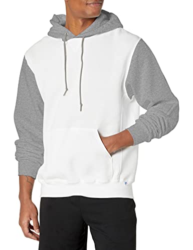 Russell Athletic Herren Dri-Power Fleece Hoodie voor heren Kapuzenpullover, Kapuzenweiß/Oxford, M EU von Russell Athletic