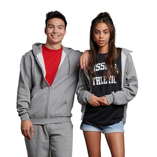 Russell Athletic Herren Dri-Power Fleece Hoodies, Feuchtigkeitstransport, Baumwollmischung, Relaxed Fit, Größen S-4X von Russell Athletic