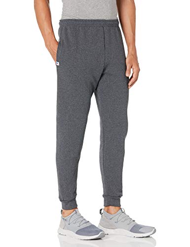 Russell Athletic Herren Dri-Power Fleece Jogger Trainingshose, Schwarz/Erika, Mittel von Russell Athletic