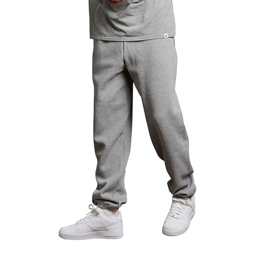 Russell Athletic Herren Dri Power Sweathose aus Fleece, Elastische Unterseite, Entspannte Passform, Feuchtigkeitstransport, Trainingshose, Oxford mit Taschen, XX-Large von Russell Athletic