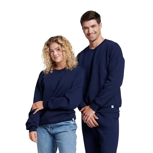 Russell Athletic Herren Dri-Power Fleece Sweatshirt, New Navy, XXL von Russell Athletic