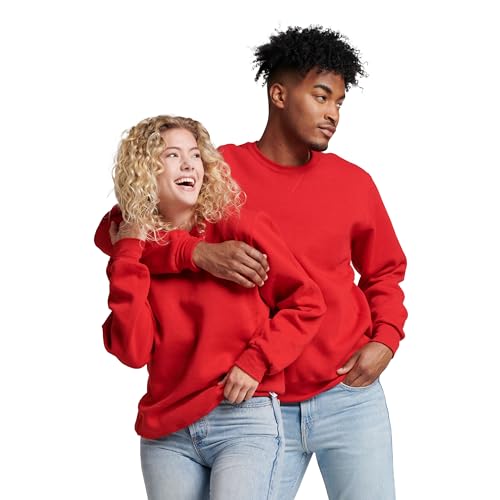 Russell Athletic Herren Dri-Power Fleece Sweatshirt - Rot - Groß von Russell Athletic
