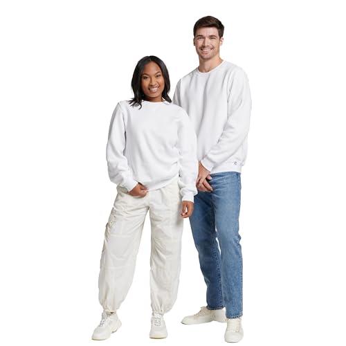 Russell Athletic Men's Dri Power Fleece Large athletic sweatshirts, White, L UK von Russell Athletic