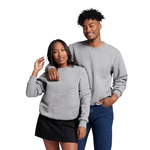 Russell Athletic Herren, Feuchtigkeitstransport, Baumwollmischung, Entspannte Passform, Größen S-4x Dri-Power Fleece Sweatshirt, Oxford, Large von Russell Athletic