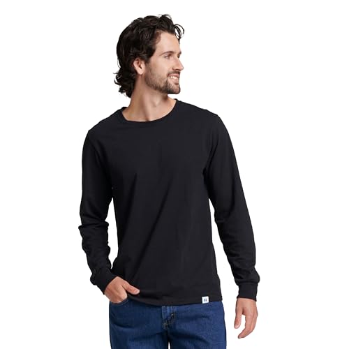 Russell Athletic Herren Dri-Power Long Sleeve Tees, Moisture Wicking, Odor Protection, UPF 30+ T-Shirt, Schwarz, XX-Large von Russell Athletic