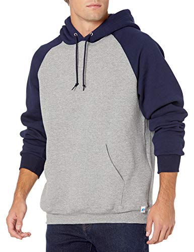 Russell Athletic Herren Dri-Power Pullover Fleece Kapuzenpullover, Hoodie-Oxford/Navy, Large von Russell Athletic