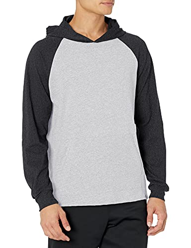 Russell Athletic Herren Essential Cotton Hoodie Hemd, Esche/Black Heather, Medium von Russell Athletic