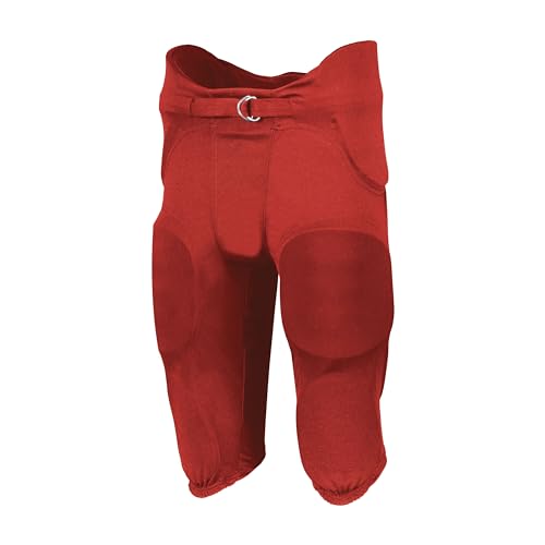 Russell Athletic Herren Integrated 7-Piece Pad Football Pant Hose, Echtes Rot, XX-Large von Russell Athletic