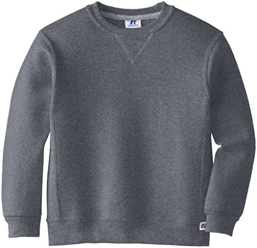 Russell Athletic Jungen Dri-Power Fleece Hoodies and Sweatshirt, Schwarz meliert, M von Russell Athletic