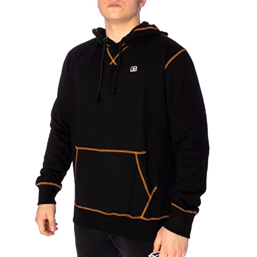 Russell Athletic RSA Eugene Hoodie Herren Kapuzenpullover (L, Black) von Russell Athletic