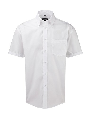Russell Collection Absolut bügelfreies Kurzarm-Hemd R-957M-0 XL,White von Russell Athletic