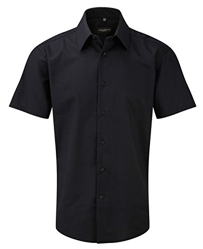 Russell Collection Herren Freizeit-Hemd Schwarz Schwarz Russell Collection Herren Freizeit-Hemd Schwarz Schwarz von Russell Athletic