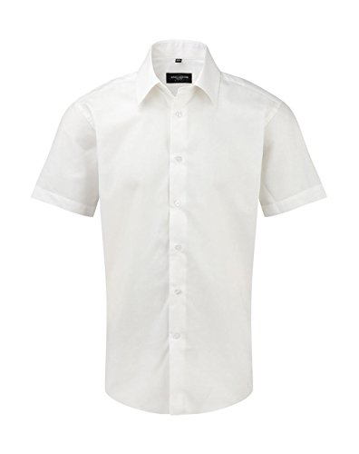 Russell Collection Kurzarm Oxford-Hemd R-923 m Shirt Gr. XXXXL, weiß - weiß von Russell Collection