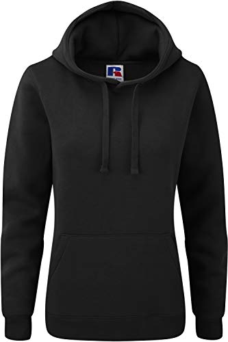 Russel Europe Authentic Damen Hooded Sweat Kapuzenpullover Hoodie, Größe:L, Farbe:Black von Russell Europe